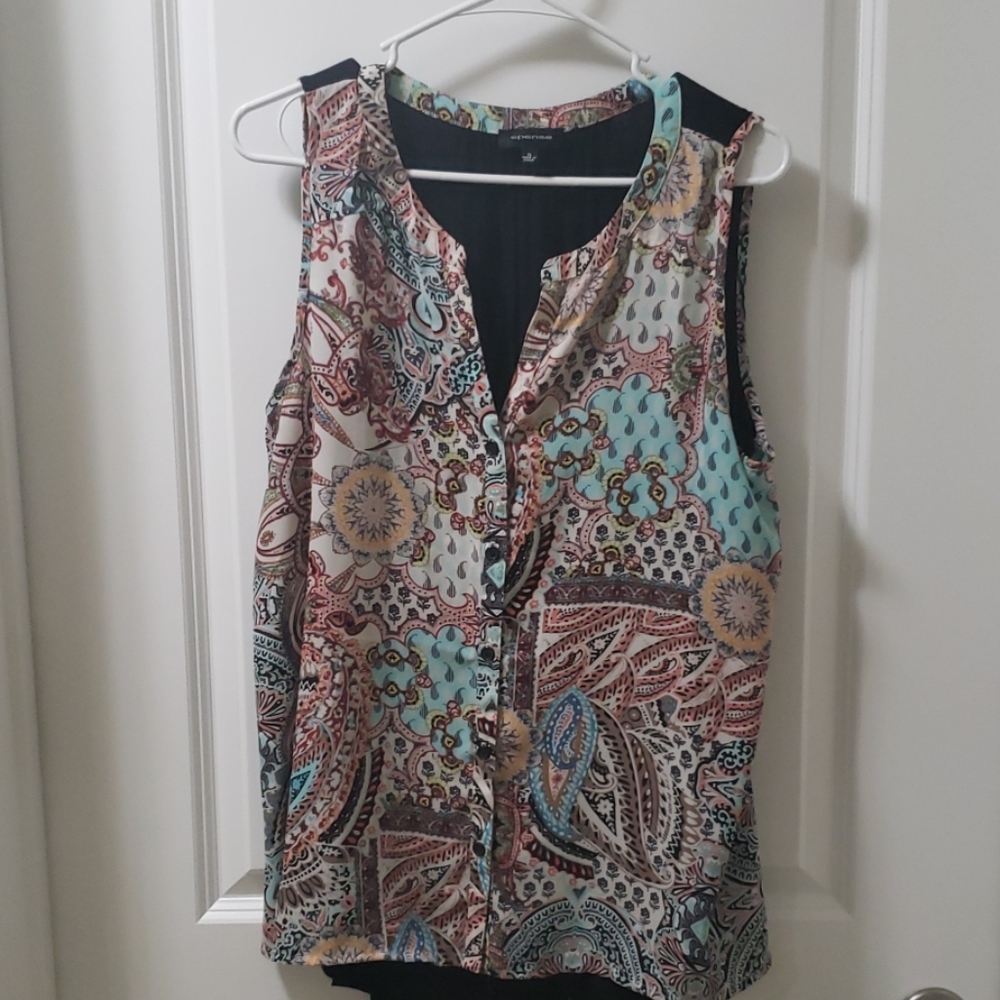 Button down tank top